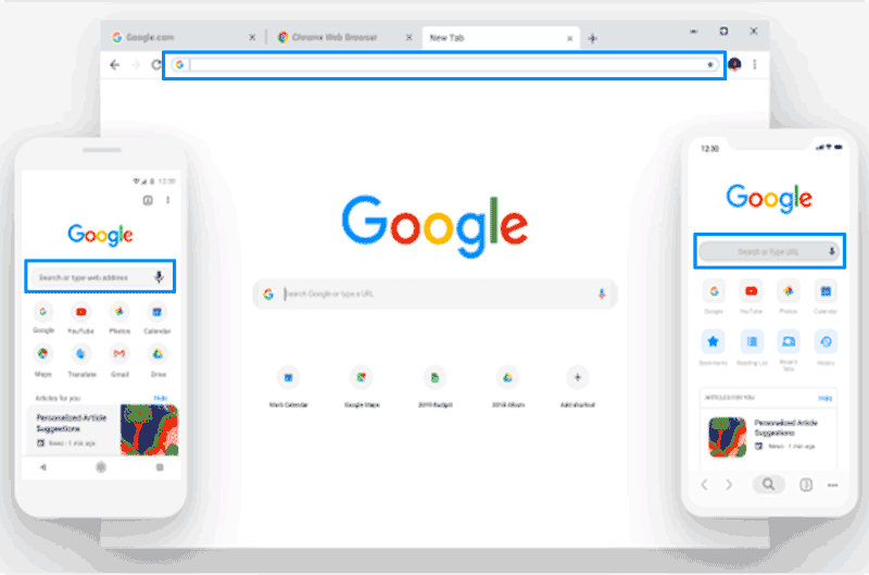 URL navegador Chrome