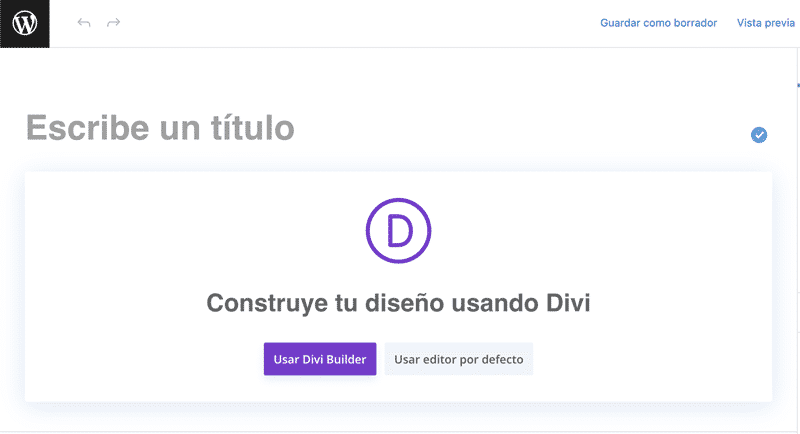 Crear nueva página WordPress