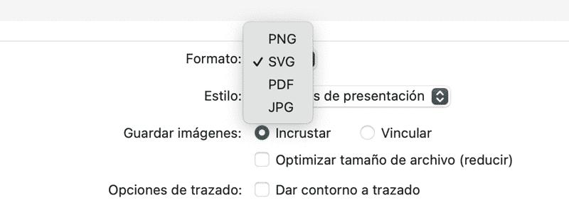 Formatos exportación Adobe XD