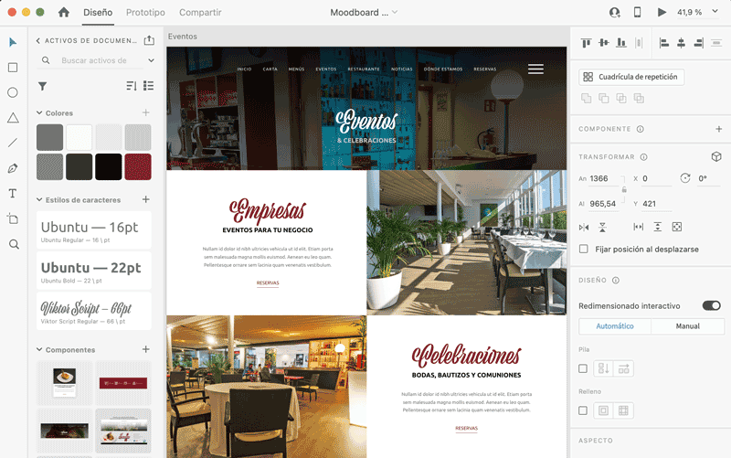 Prototipo Web en Adobe XD