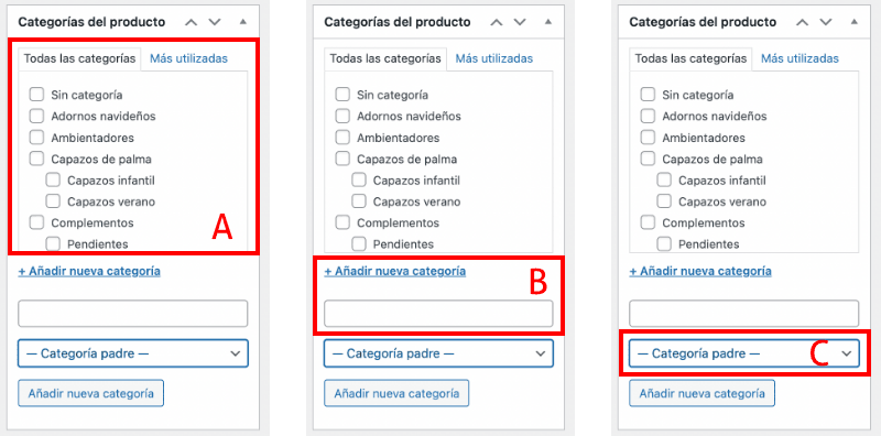 Categorías de producto WooCommerce