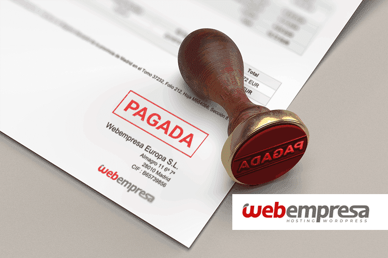 Como pagar las facturas en Webempresa
