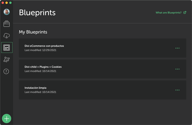 Ajustes Blueprints Local WordPress
