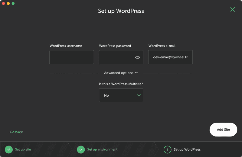 Configurar usuario administrador de WordPress multisitio