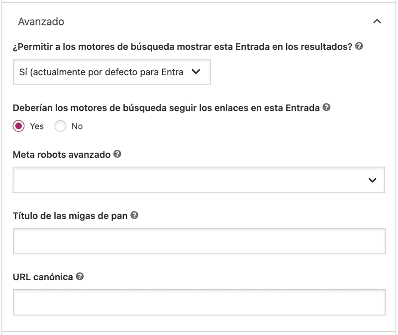 Etiqueta canonical Yoast SEO