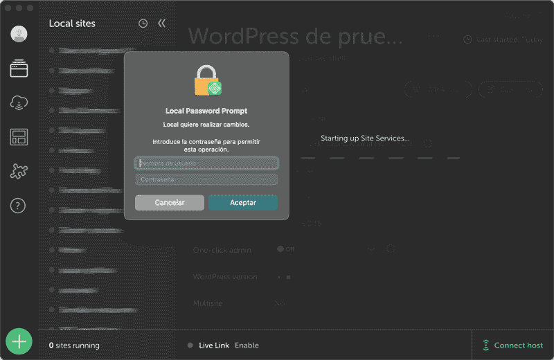 Permisos instalación WordPress Local