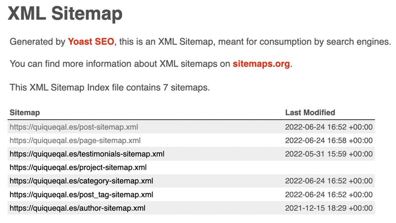 Sitemap xml