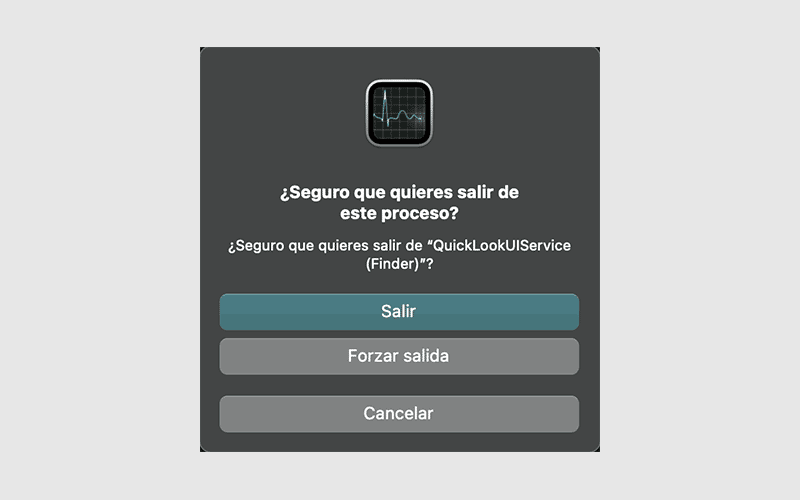 Forzar Salida en Mac