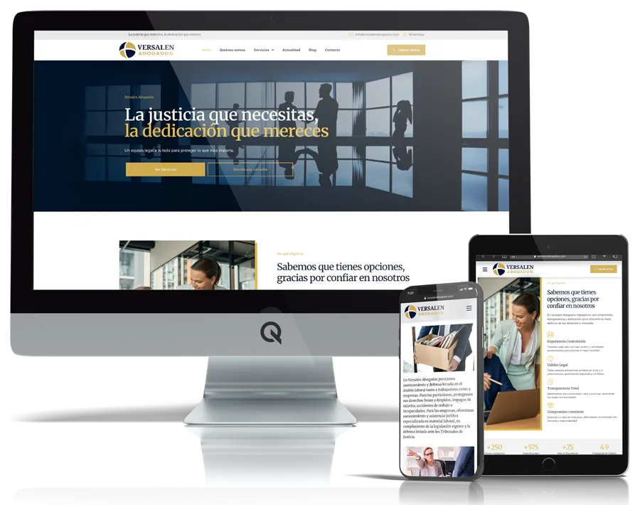 Diseño web Versalen abogados en Madrid