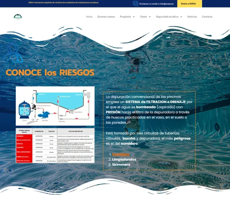 Detalle de interfaz del proyecto web AVAIA