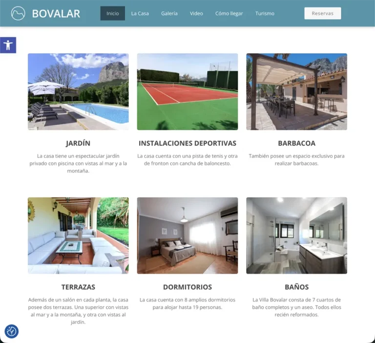 Detalle de interfaz del proyecto web Bovalar