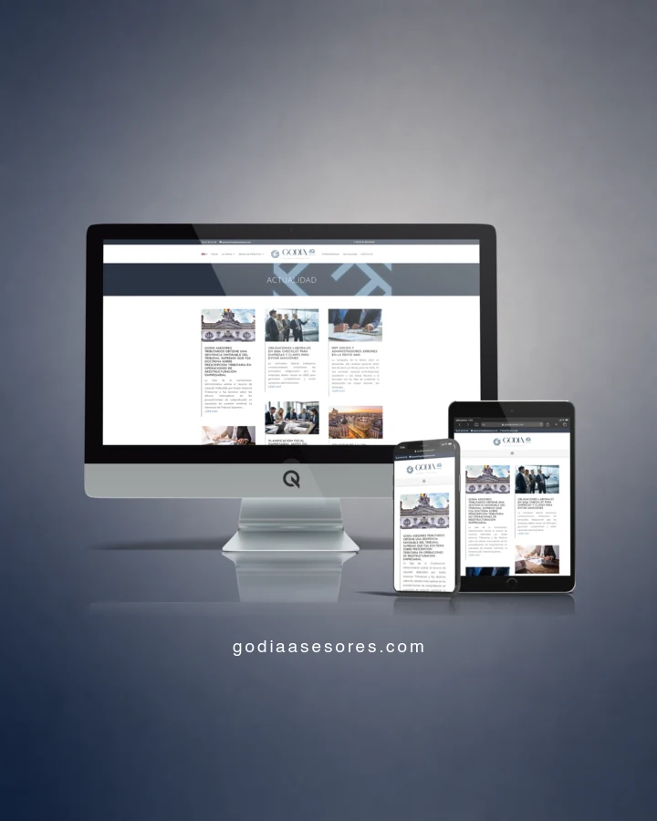 Godia Asesores Tributarios — Diseño web en dispositivos