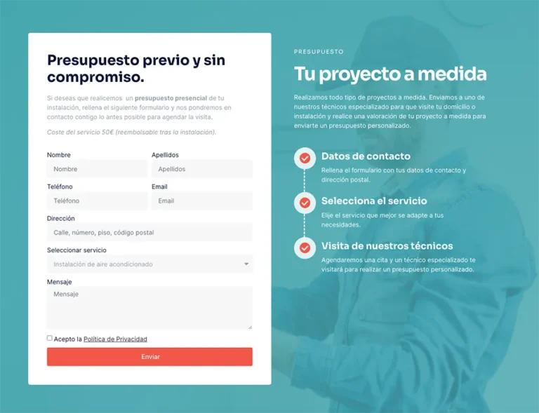 Detalle de interfaz del proyecto web Clima Rápido