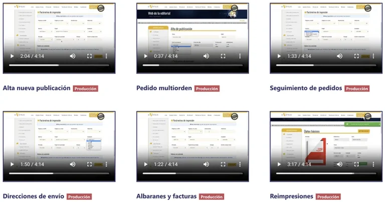 Detalle de interfaz del proyecto web e-Versus