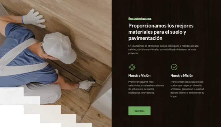 Detalle de interfaz del proyecto web Eco Tarimas