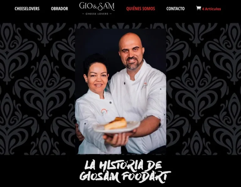 Detalle de interfaz del proyecto web Giosam Foodart