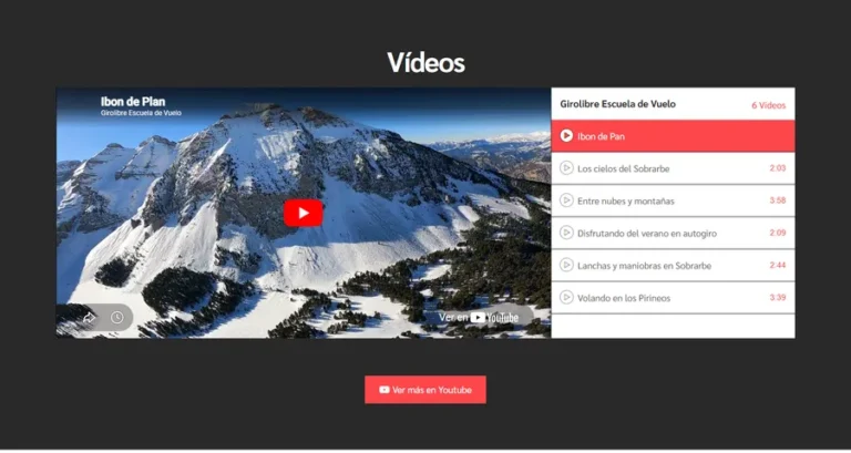 Detalle de interfaz del proyecto web Girolibre autogiro