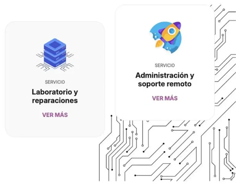 Detalle de interfaz del proyecto web Infoconnexions