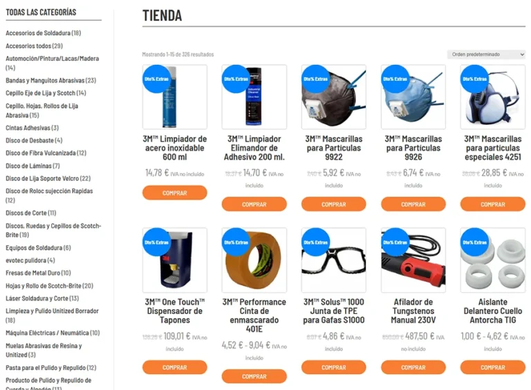 Detalle de interfaz del proyecto web Inosol SL