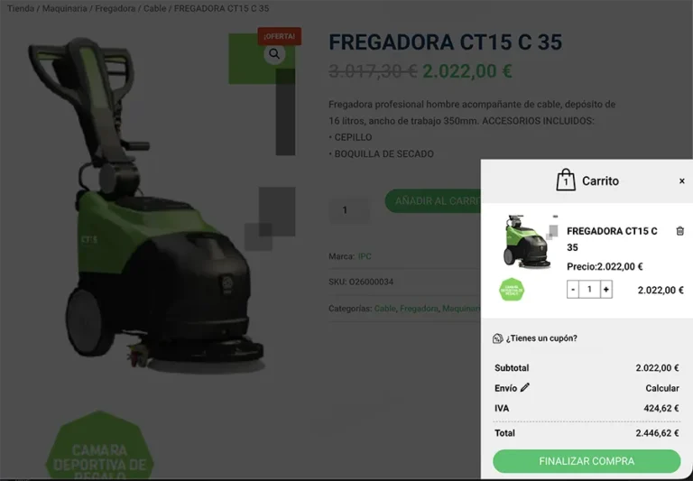 Detalle de interfaz del proyecto web López Escudero