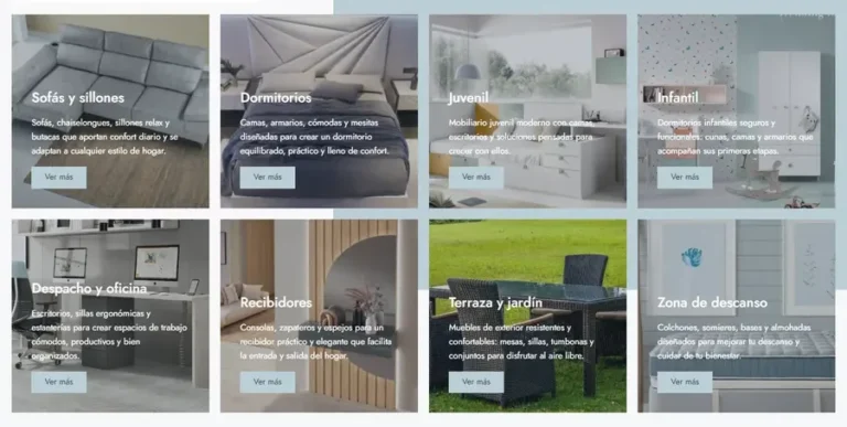Detalle de interfaz del proyecto web Muebles Paquito