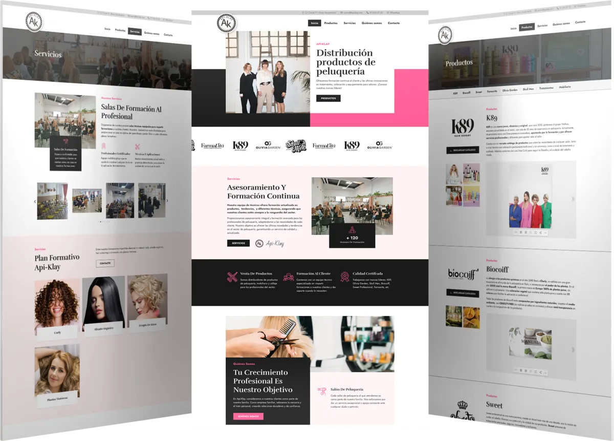 Pantallas del proyecto del proyecto web Api Klay