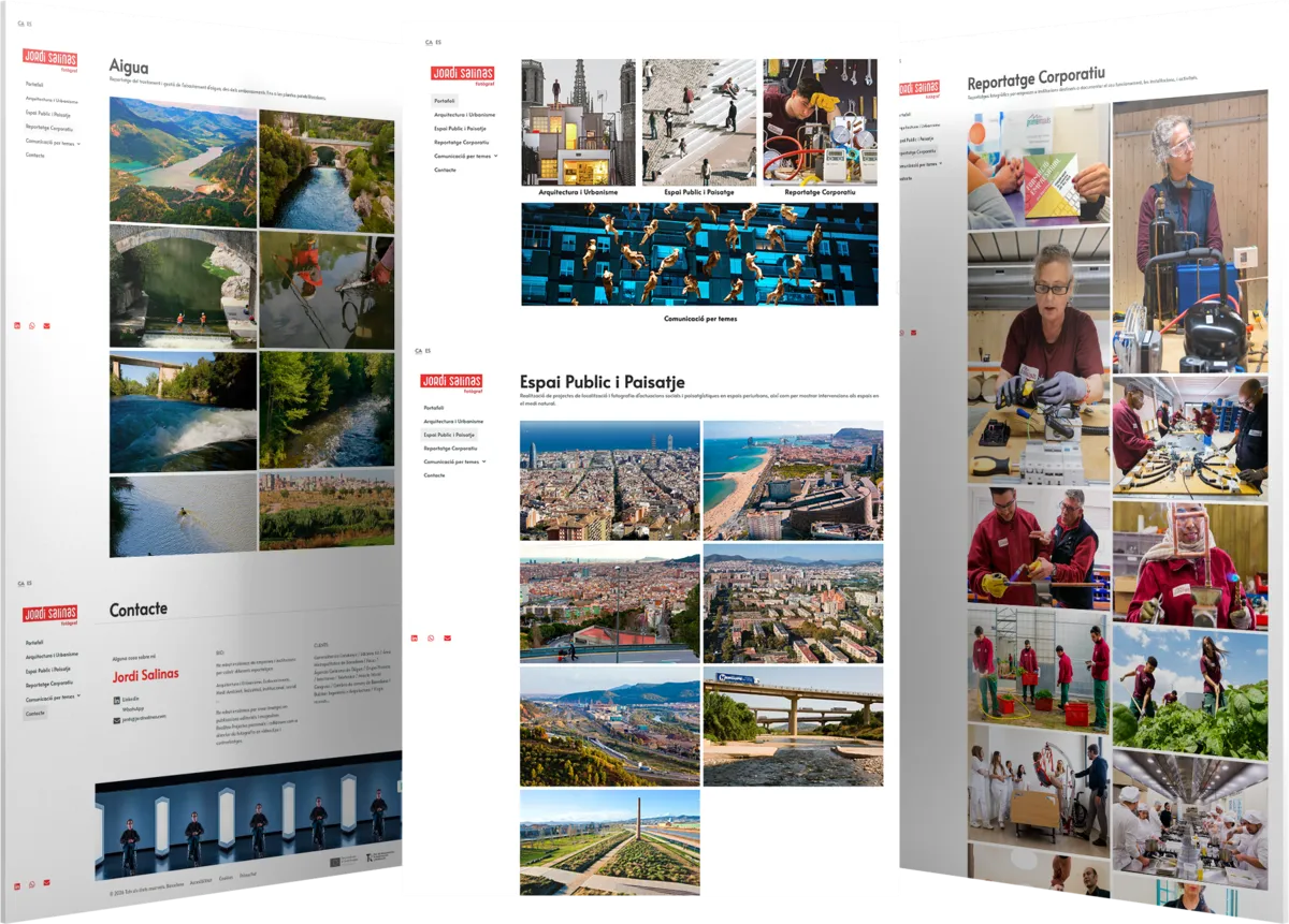 Pantallas del proyecto del proyecto web Jordi Salinas