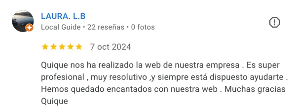 Testimonio de cliente del proyecto web Api Klay