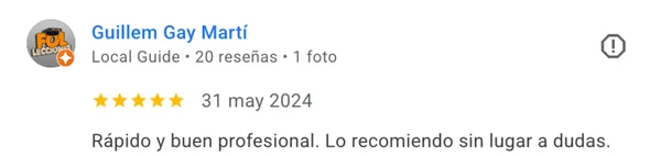 Testimonio de cliente del proyecto web Cursos Laborales