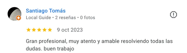 Testimonio de cliente del proyecto web Tomás y Ortuño