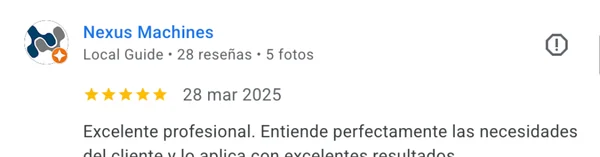 Testimonio de cliente del proyecto web Vending Talks