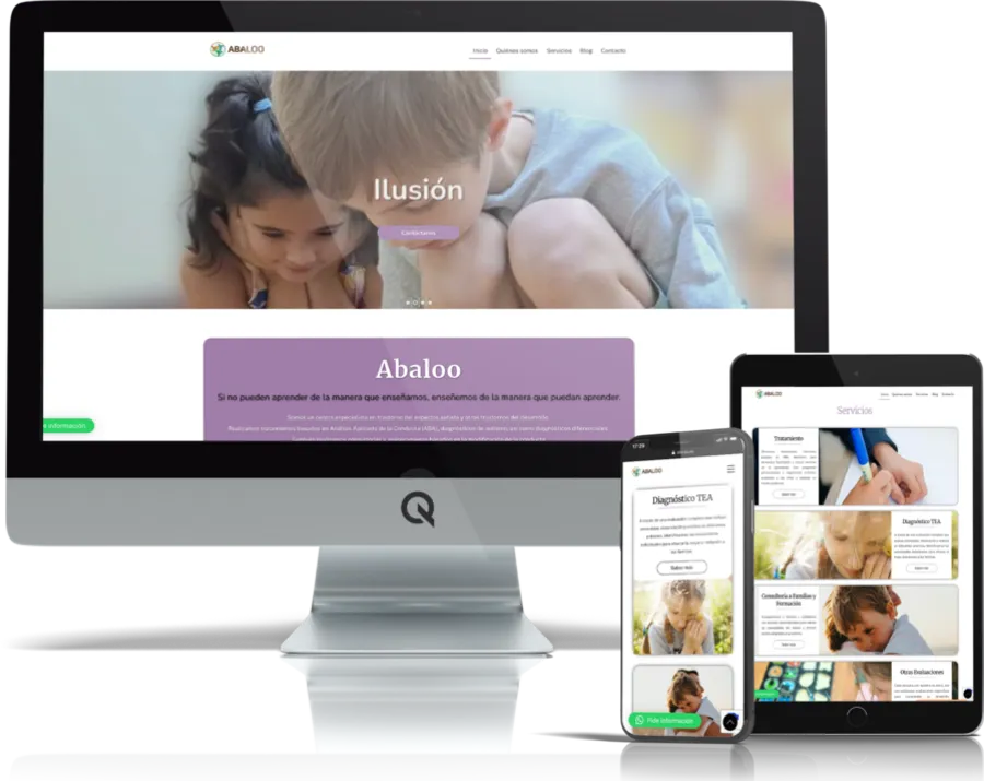 Diseño responsive del proyecto web Abaloo Intervenciones SL