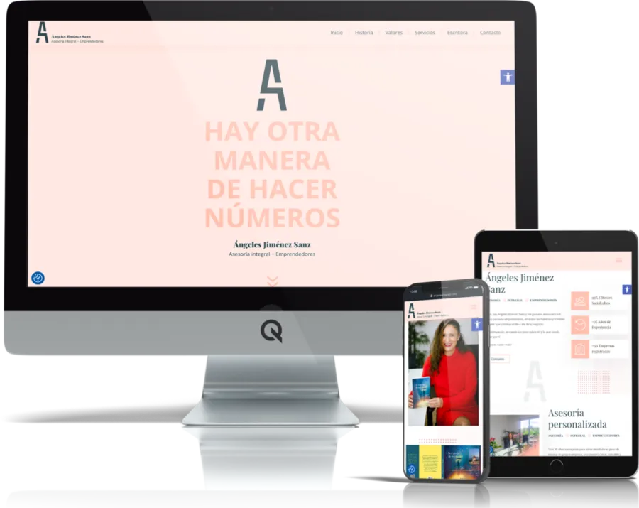 Diseño responsive del proyecto web Ángeles Jiménez Asesoría