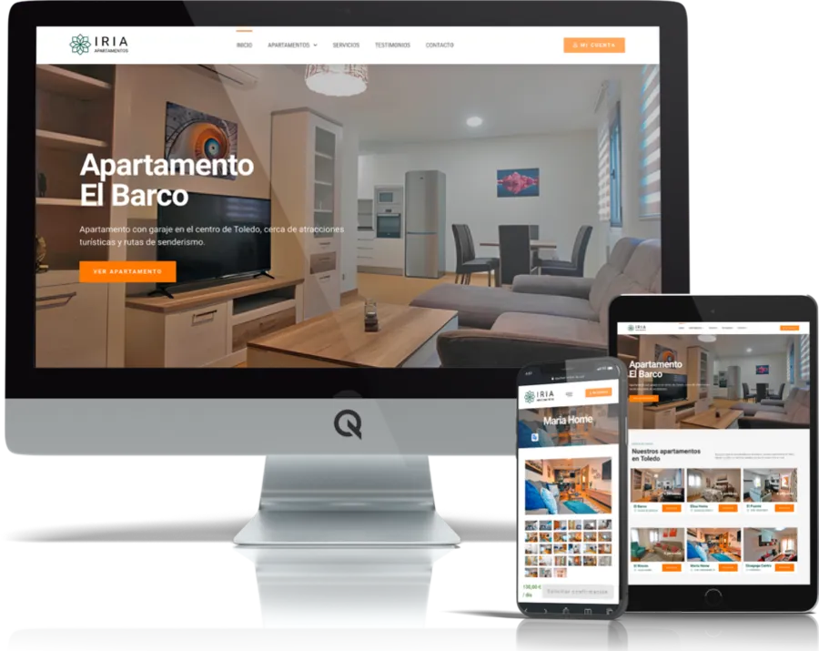 Diseño responsive del proyecto web Apartamentos Iria