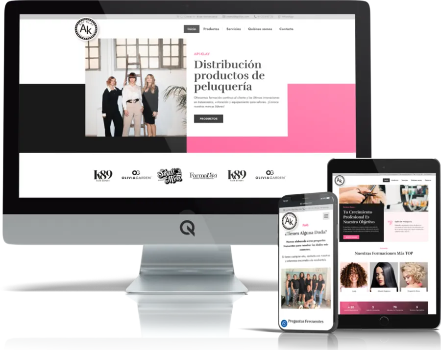 Diseño responsive del proyecto web Api Klay