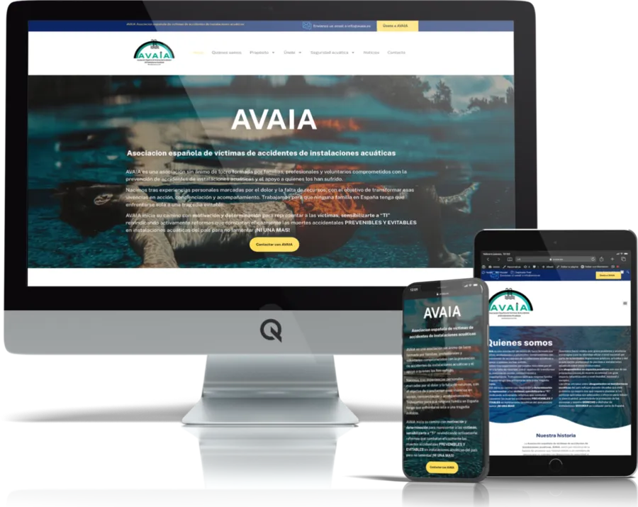 Diseño responsive del proyecto web AVAIA