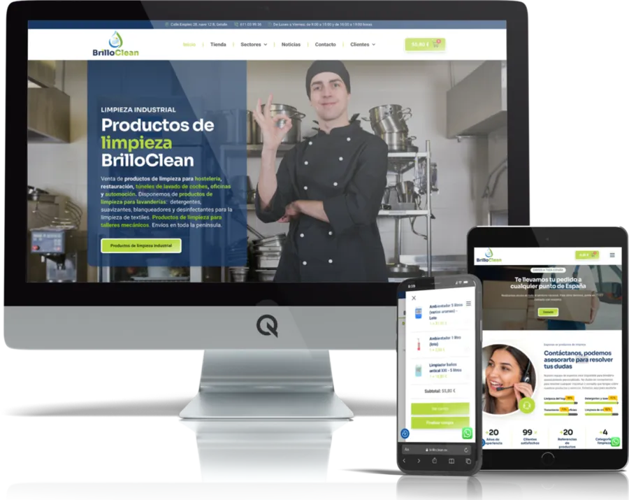 Diseño responsive del proyecto web Brillo Clean