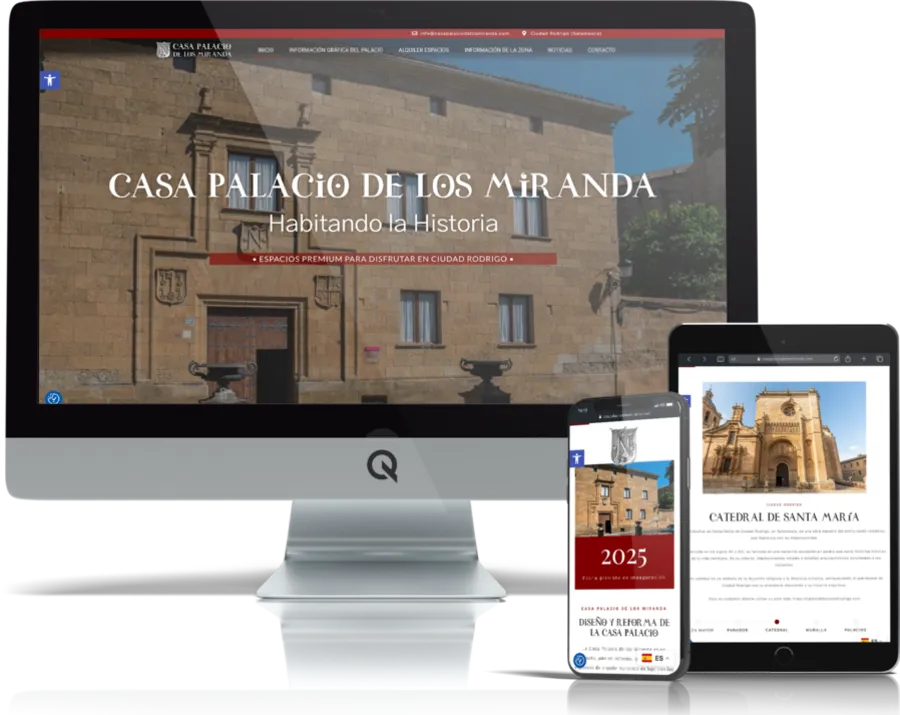 Diseño responsive del proyecto web Casa Palacio de los Miranda