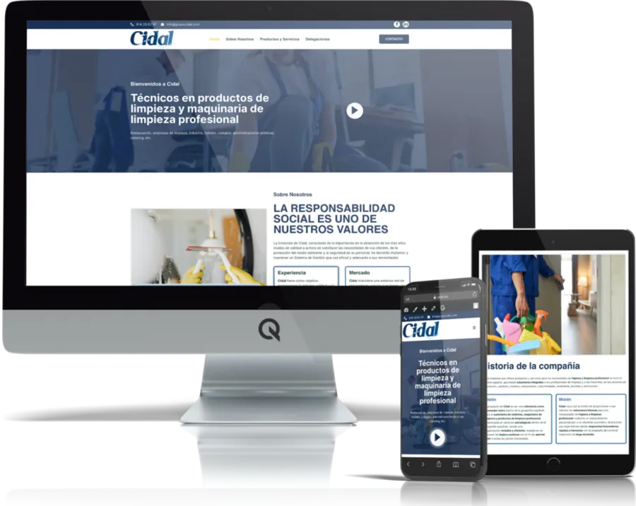 Diseño responsive del proyecto web Cidal intranet