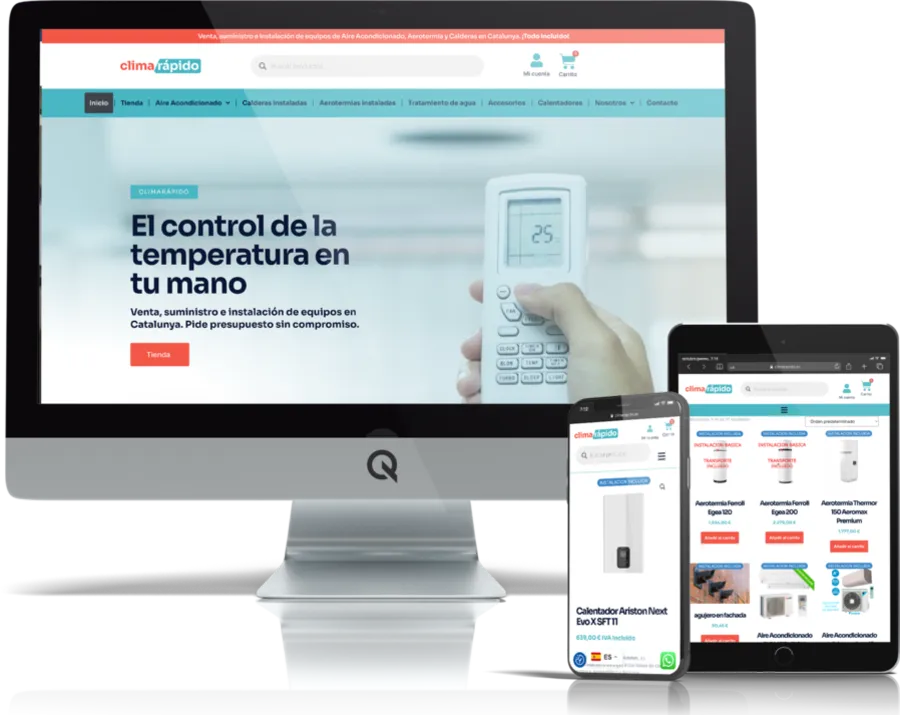Diseño responsive del proyecto web Clima Rápido