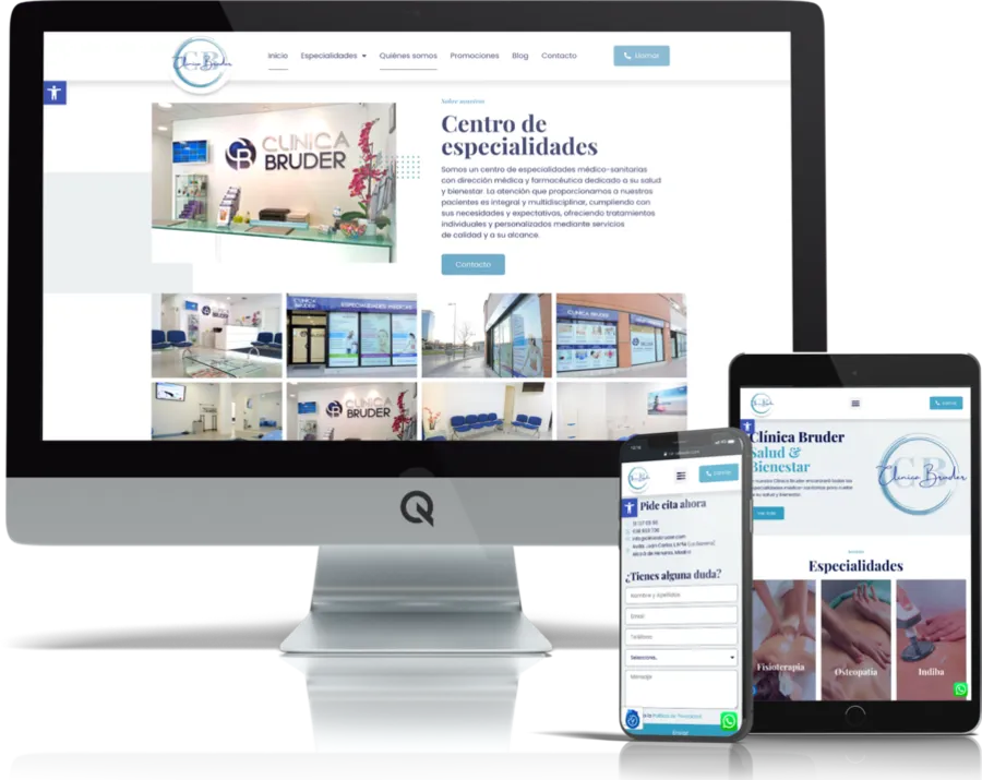Diseño responsive del proyecto web Clínica Bruder