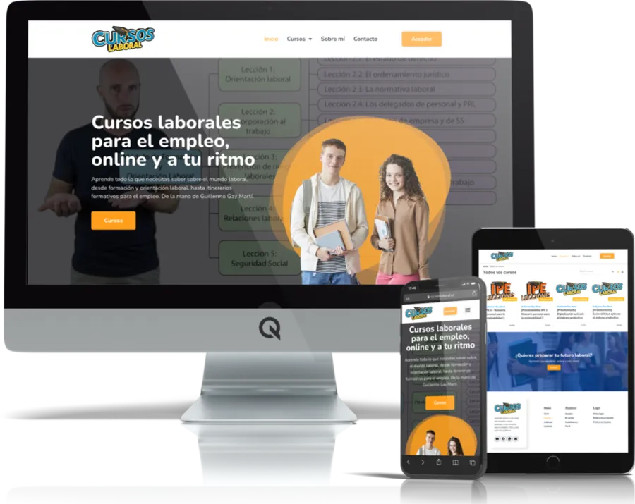 Diseño responsive del proyecto web Cursos Laborales