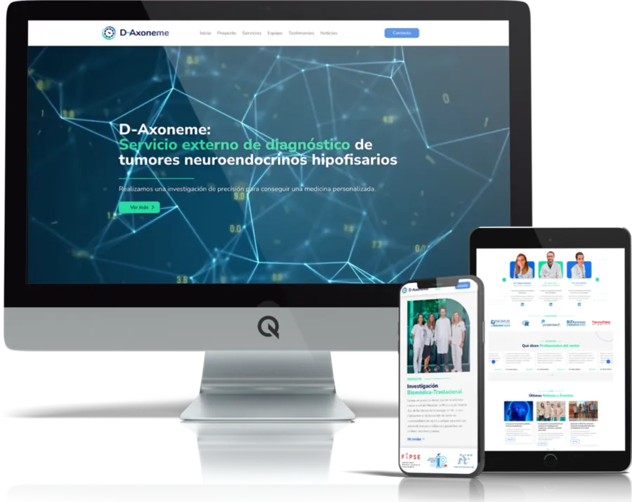 Diseño responsive del proyecto web D-Axoneme