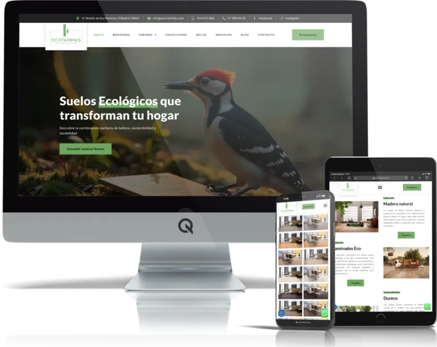 Diseño responsive del proyecto web Eco Tarimas