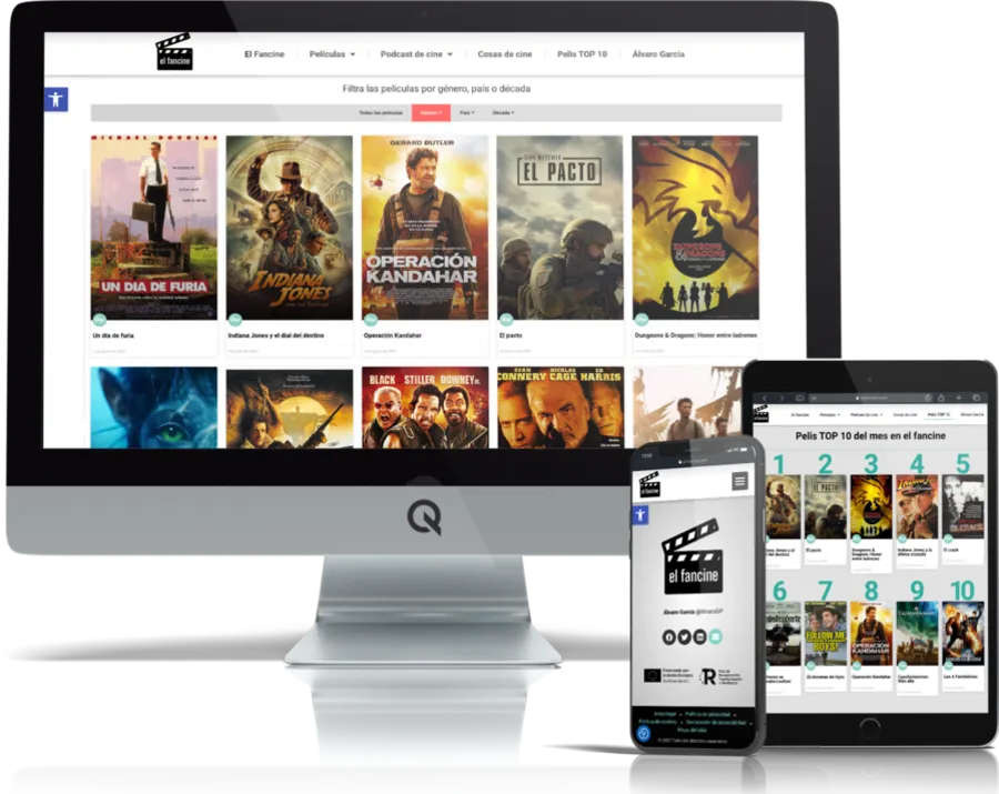 Diseño responsive del proyecto web El Fancine