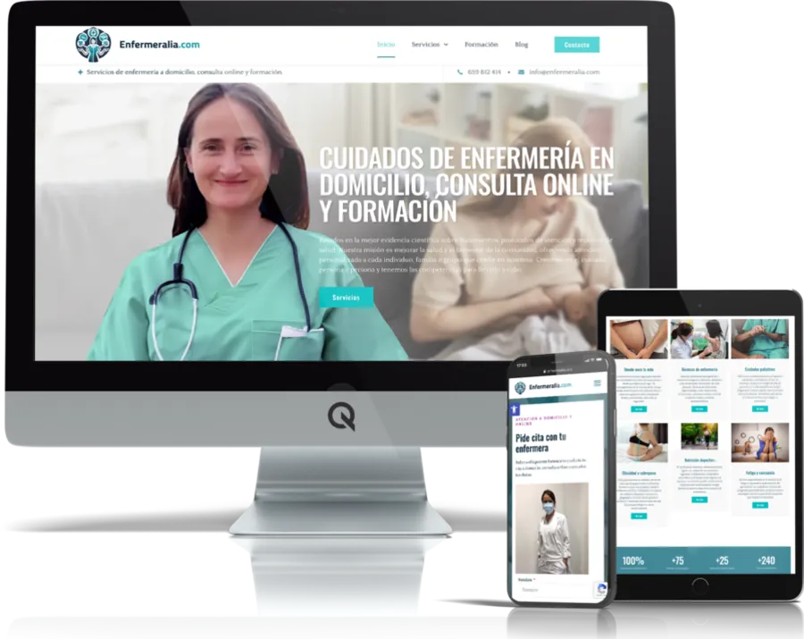 Diseño responsive del proyecto web Enfermeralia