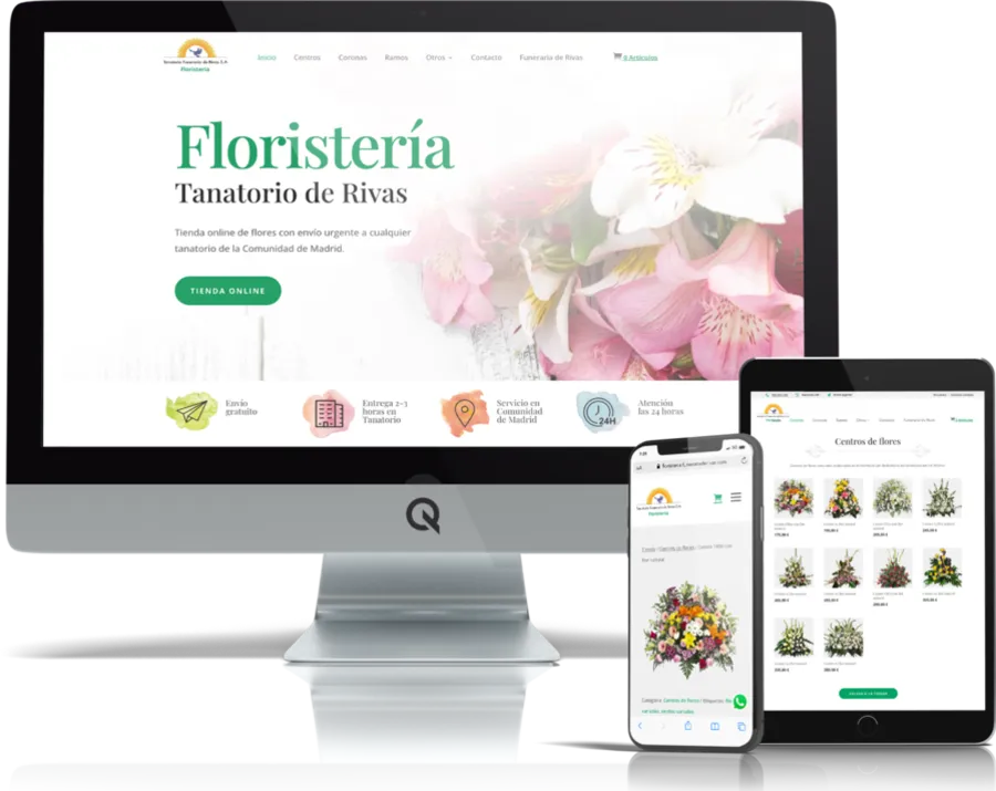 Diseño responsive del proyecto web Floristería Funeraria Rivas