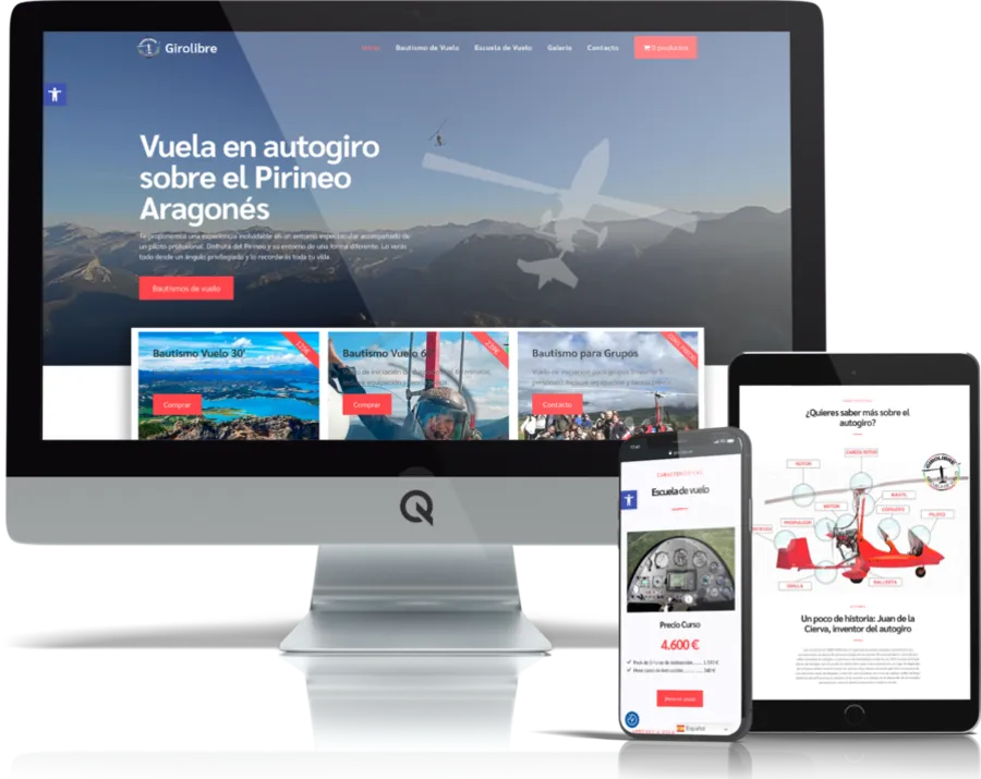 Diseño responsive del proyecto web Girolibre autogiro
