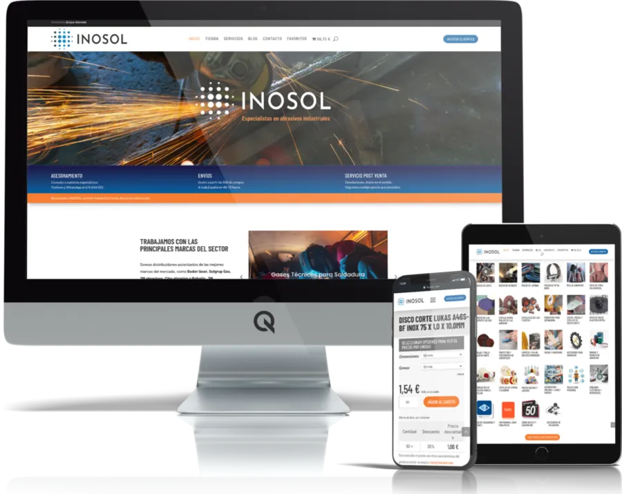 Diseño responsive del proyecto web Inosol SL