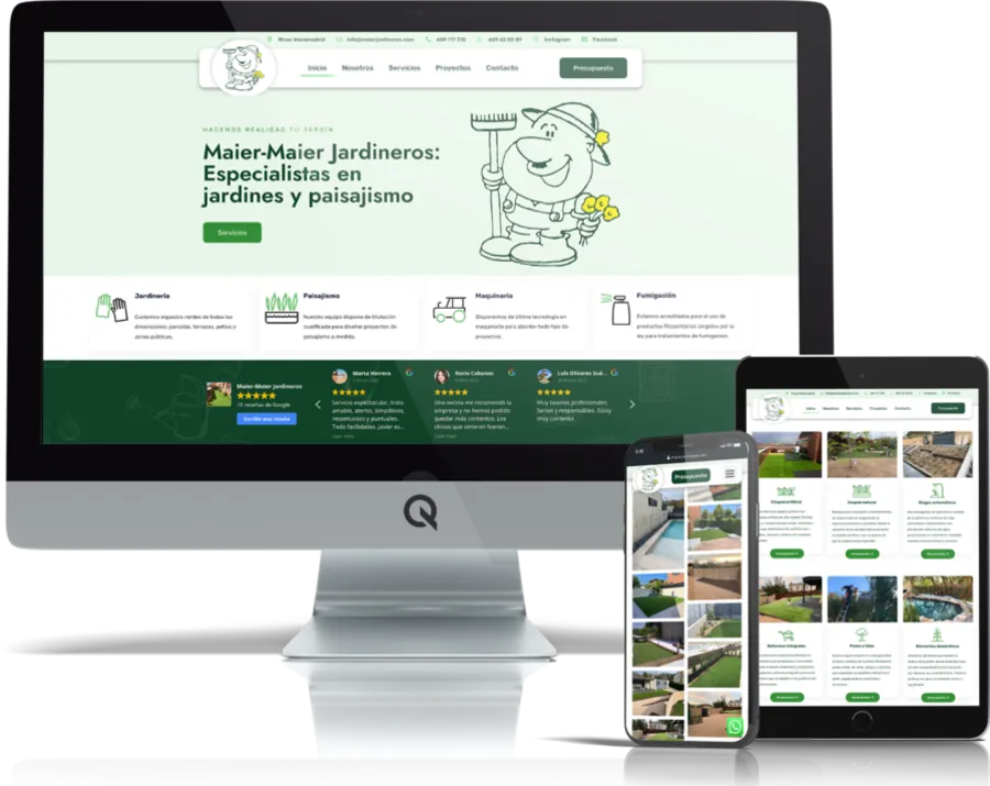 Diseño responsive del proyecto web Maier Jardineros